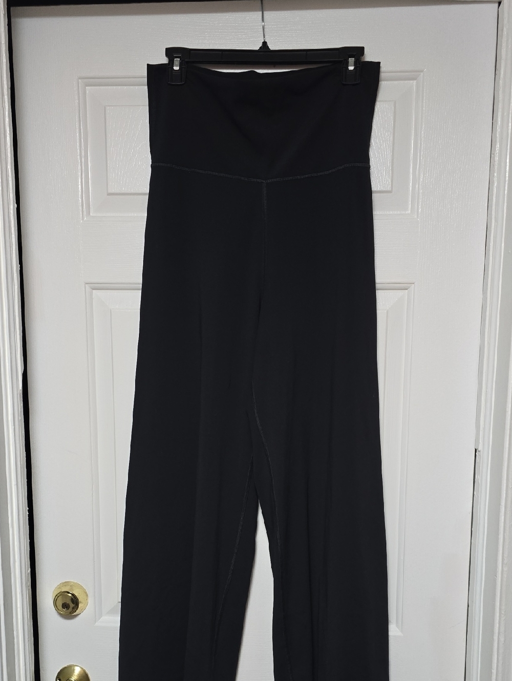 High-Waist Black Wide-Leg workout Pants